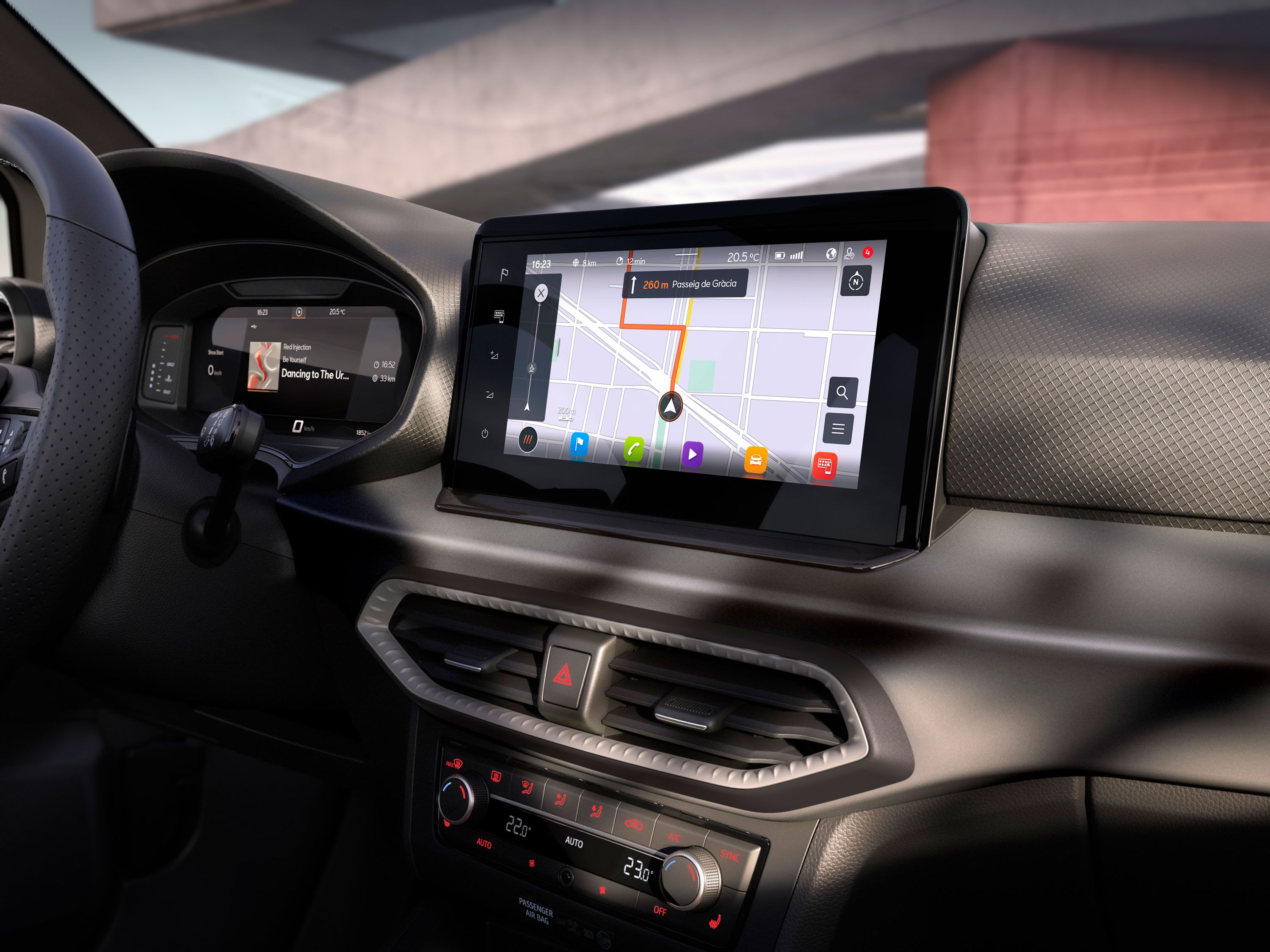 Touchscreen-Ansicht des SEAT Ibiza
