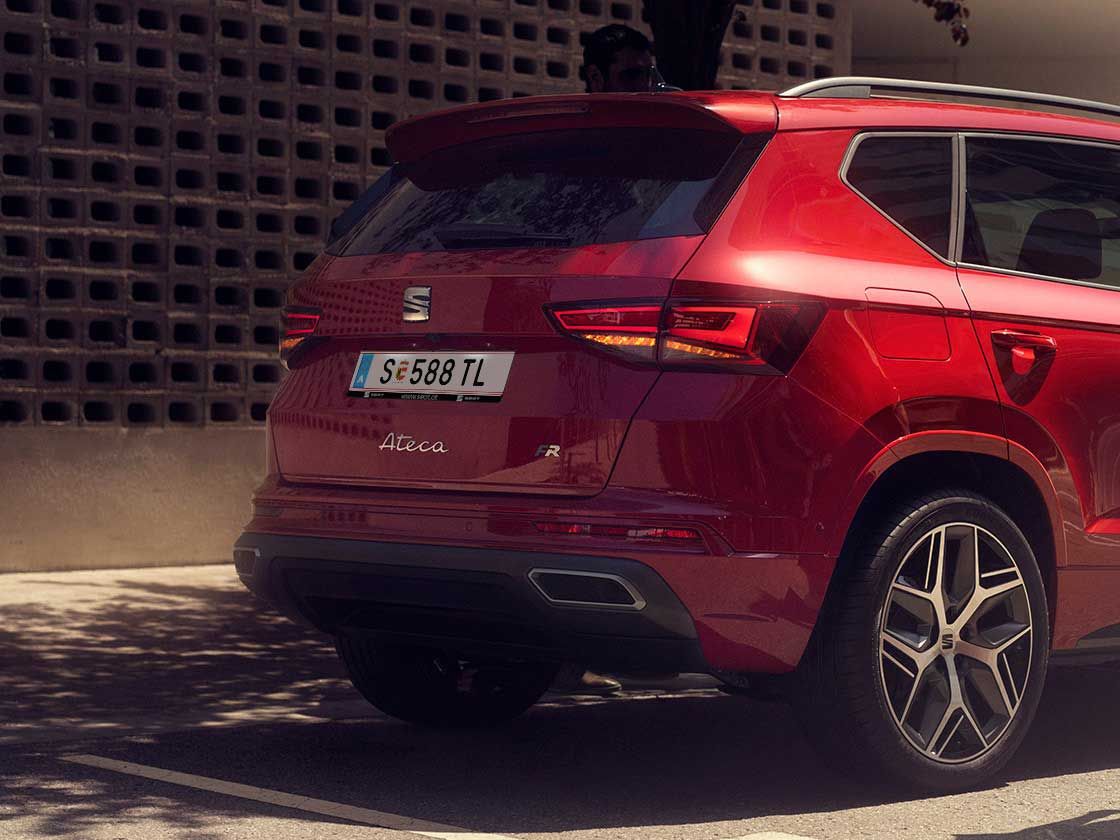 Detailaufnahme Heck roter SEAT ATeca