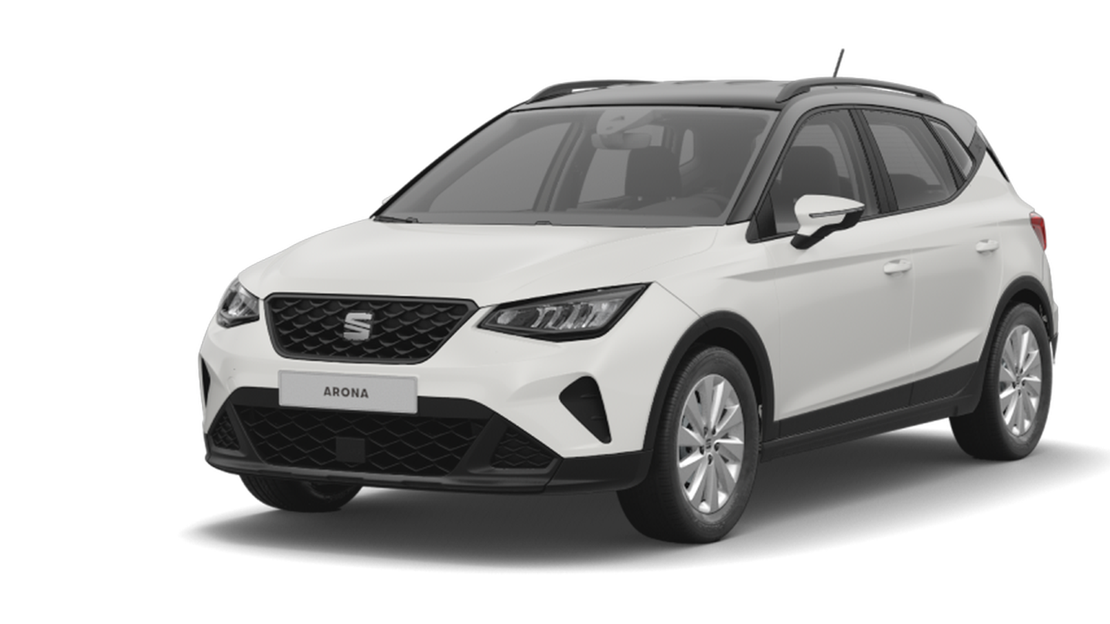 SEAT Arona Edition Style in weiß schräge Frontansicht.