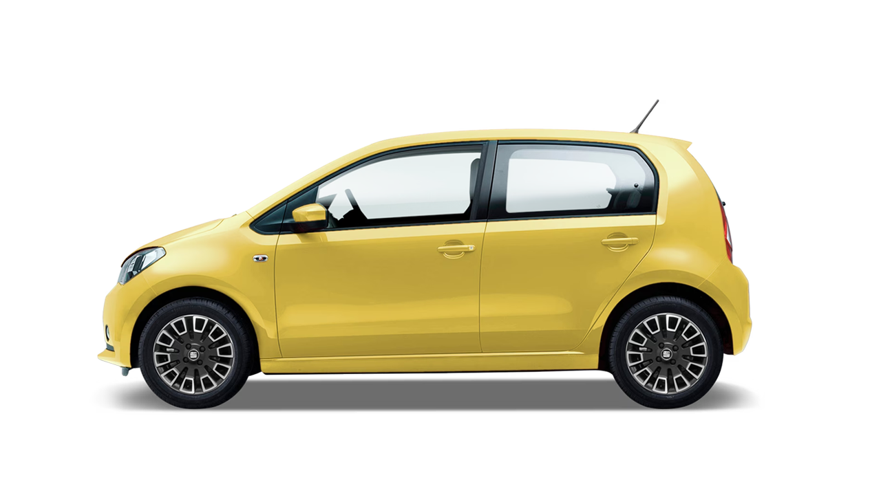 SEAT Mii in gelb Seitenansicht