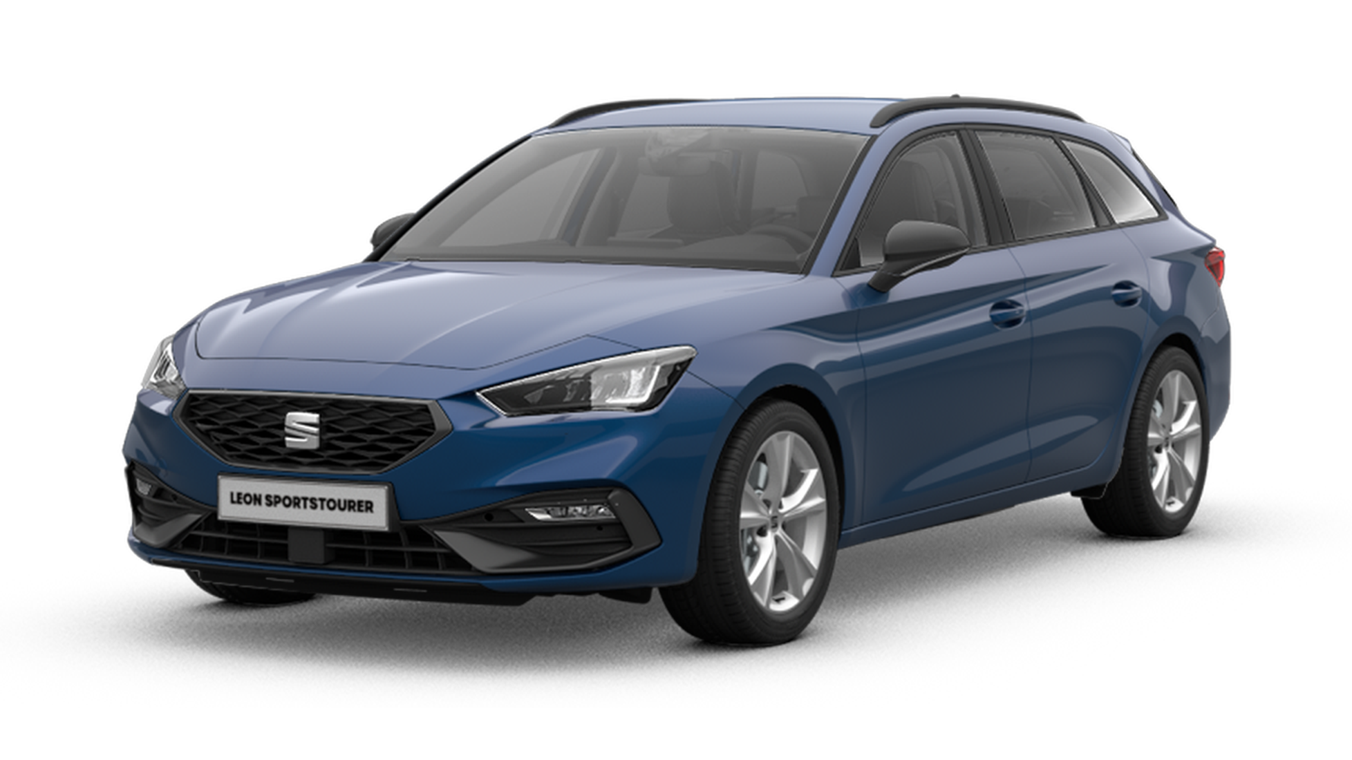 SEAT Leon SP Edition Fr in blau schräge Frontansicht.