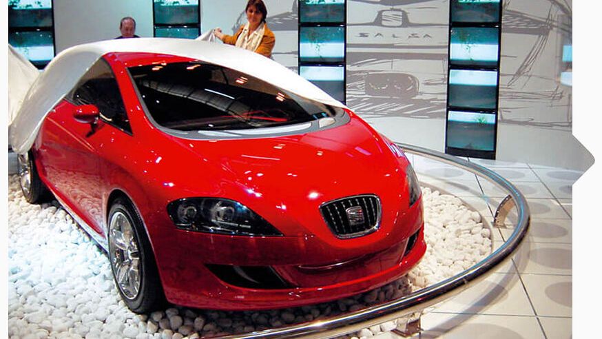 Das Konzeptauto SEAT Salsa in rot von 2000.