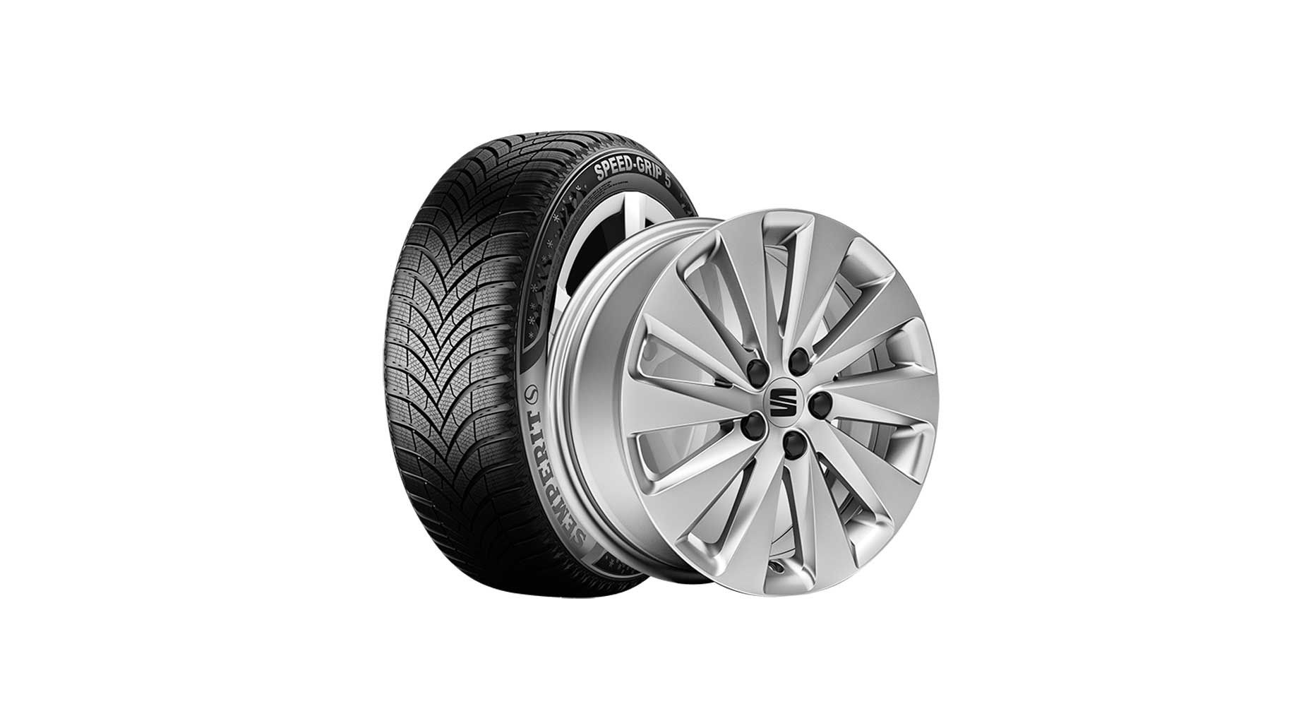 SEAT Winterkompletträder Design 16 Zoll Silber für den SEAT Arona.