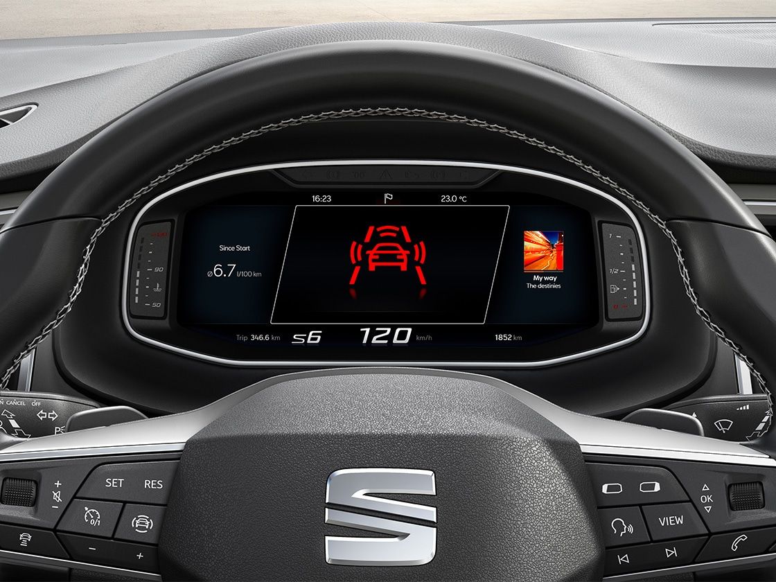 Detailansicht des 10,25" SEAT Digital Cockpit im SEAT Ateca