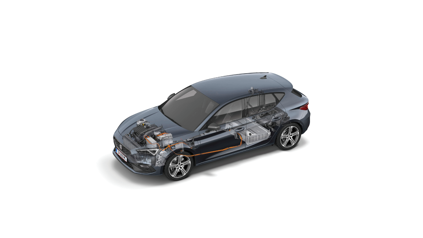 SEAT Leon Motoren dargestellt im Auto