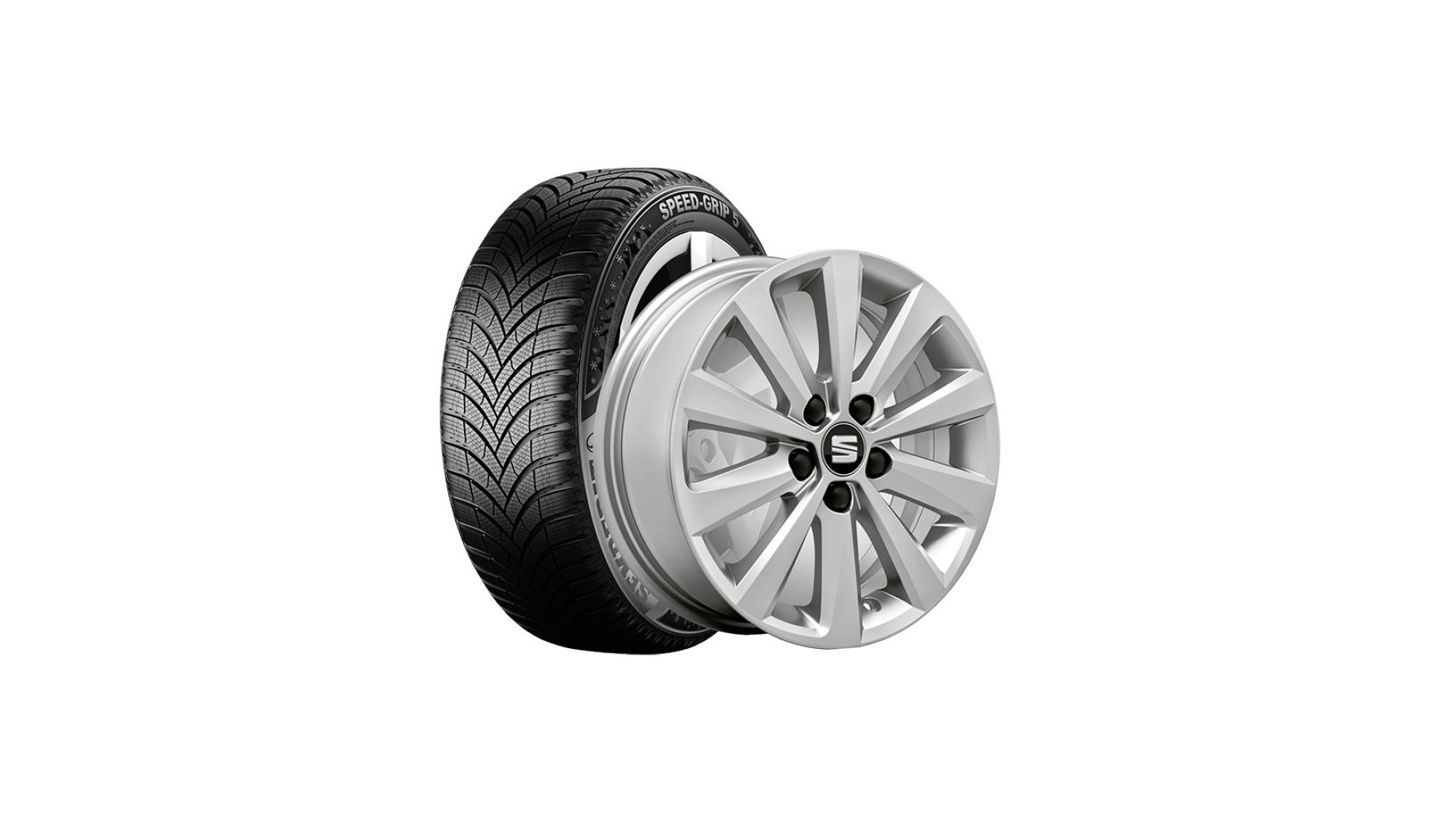 SEAT Winterkompletträder Enjoy 15 Zoll Silber für den SEAT Ibiza.