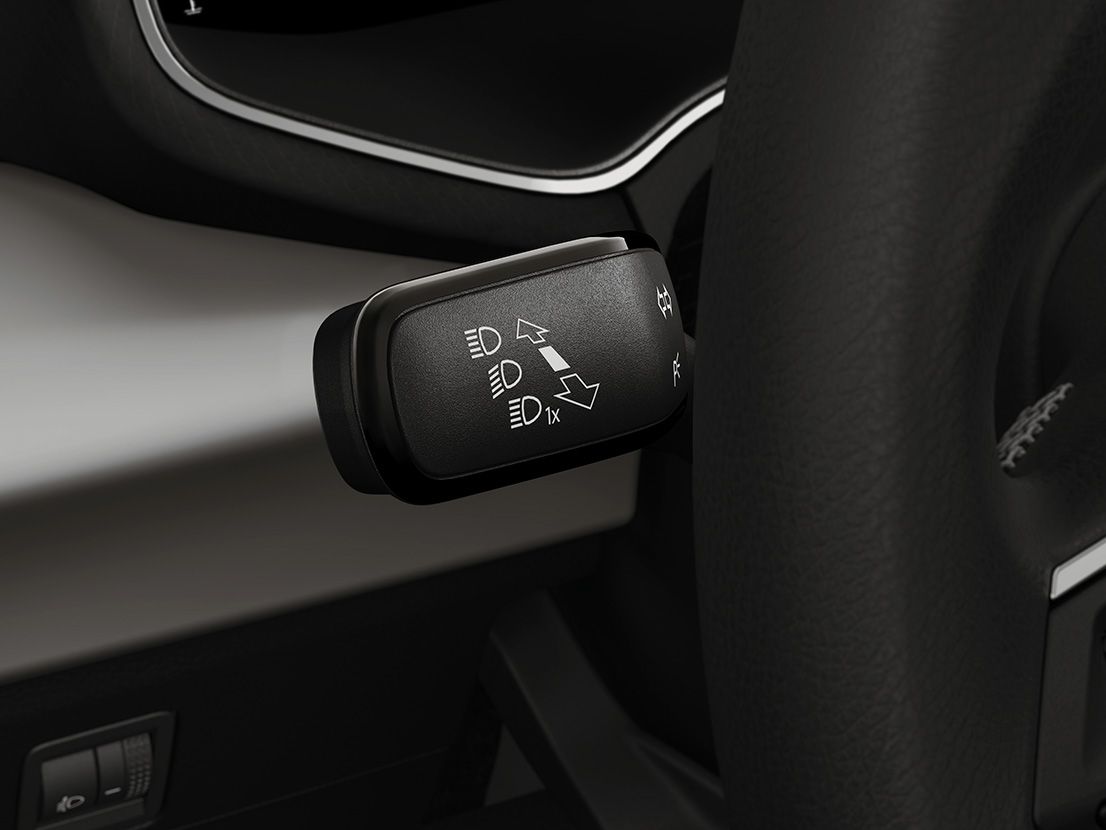 Detailansicht des Reglers zur Einstellung der Frontleuchten im SEAT Ibiza.