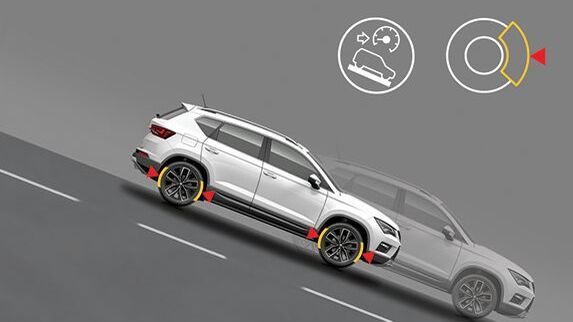 Schematische Darstellung der SEAT Auto-Hold Funktion.