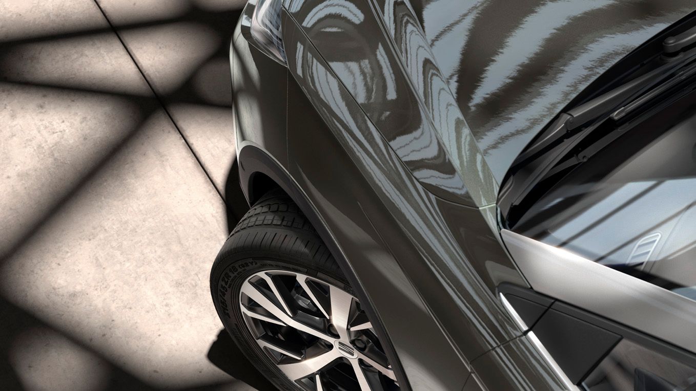 Detailaufnahme einer SEAT Alu-Felge 