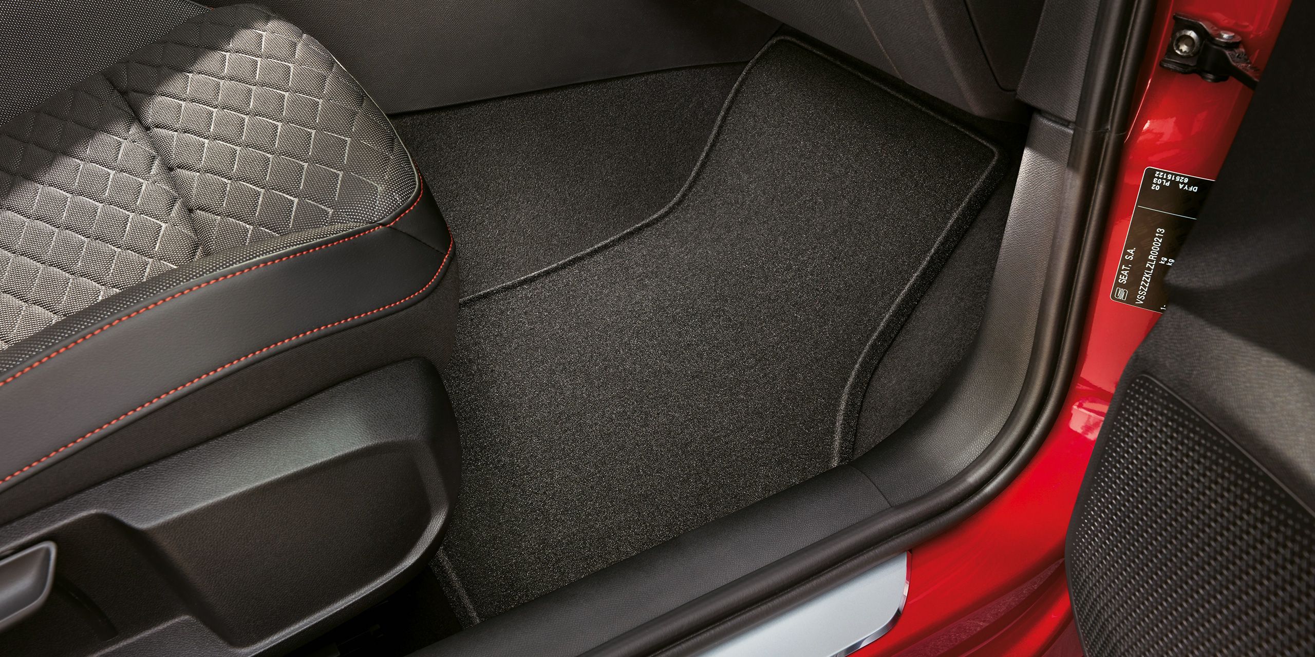 Textilfußmatten im SEAT Leon.
