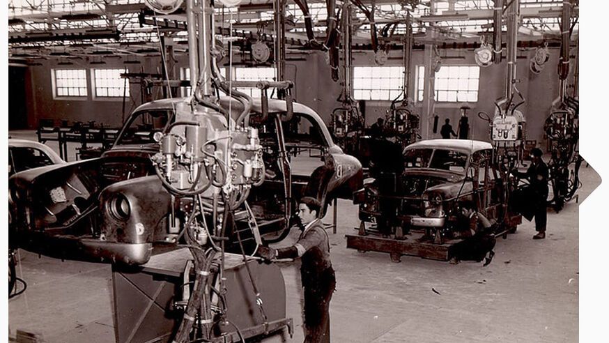 Blick in das erste SEAT Werk 1953.