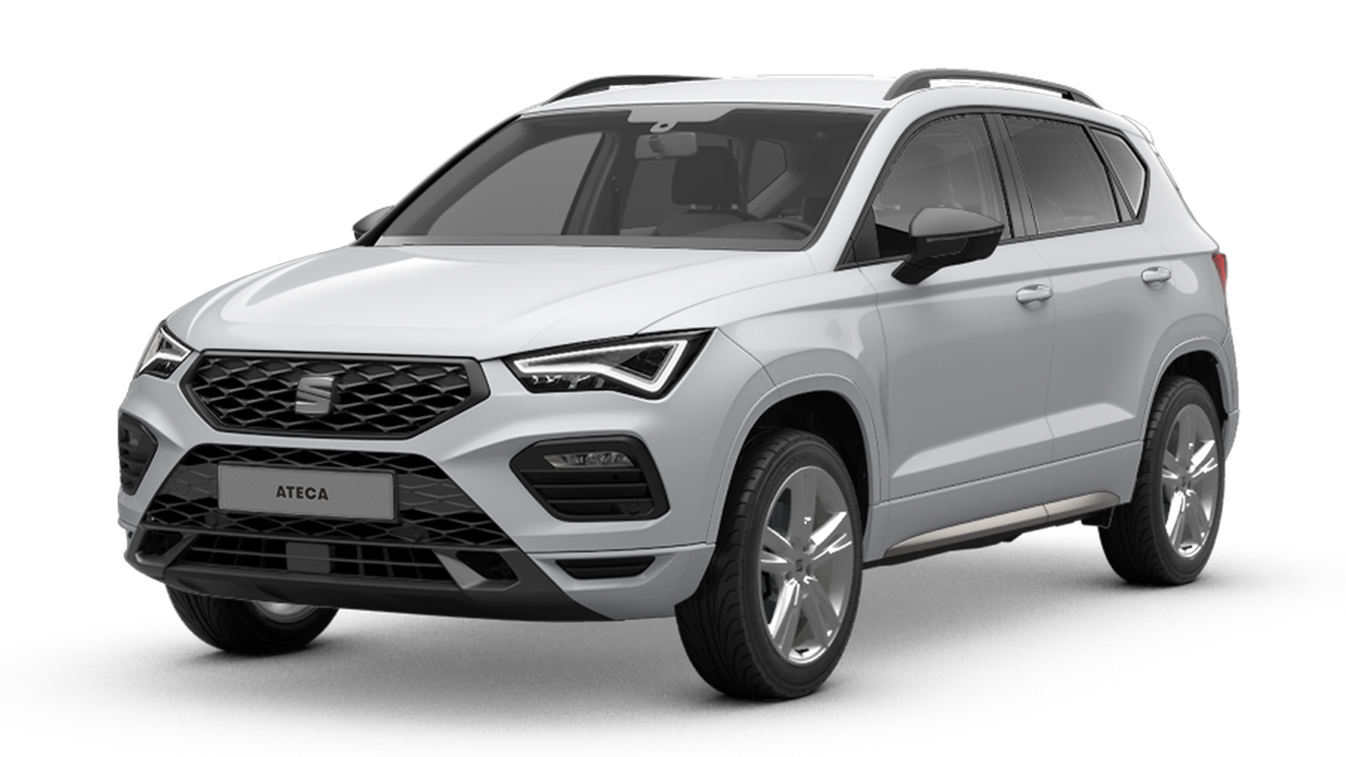 SEAT Ateca in grau schräge Frontansicht.